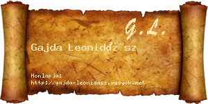 Gajda Leonidász névjegykártya